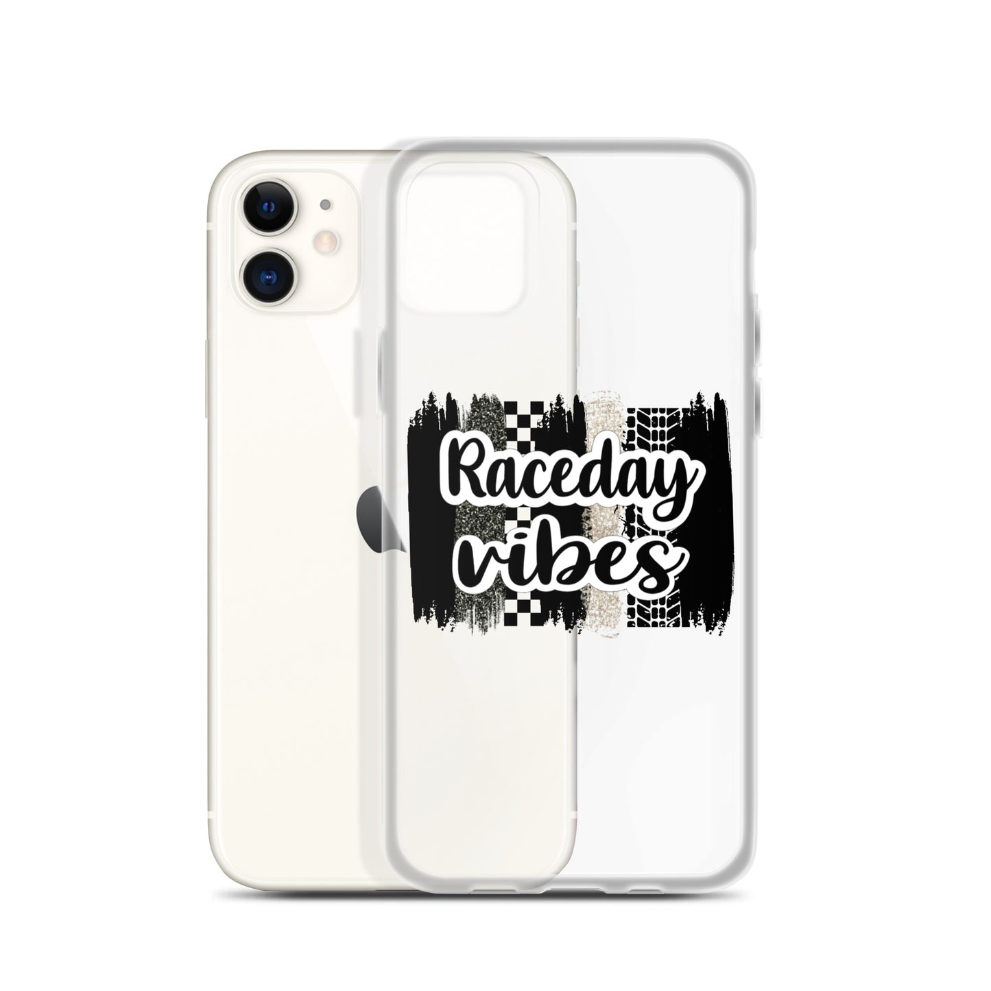 Race Day Vibes Clear Case for iPhone®