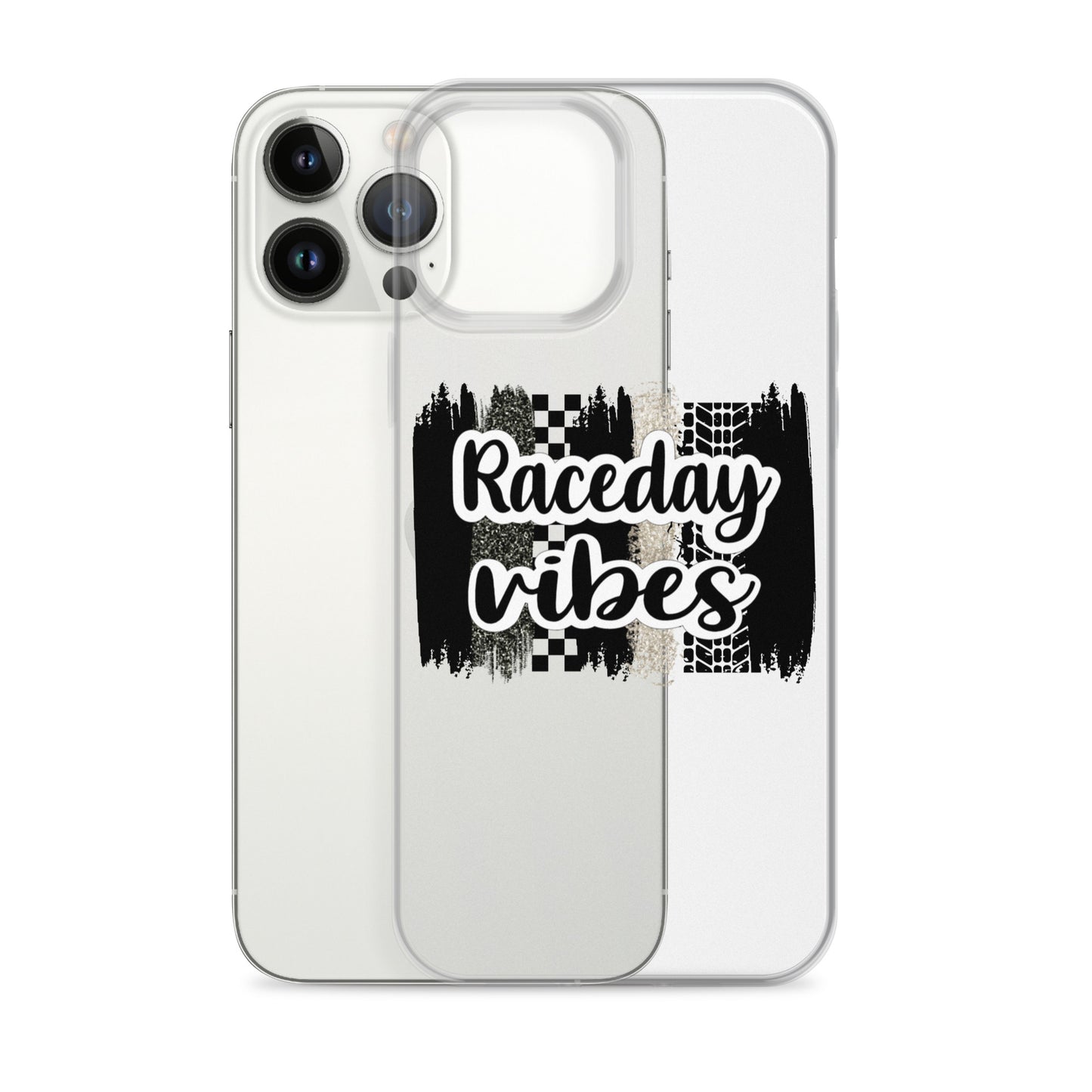 Race Day Vibes Clear Case for iPhone®