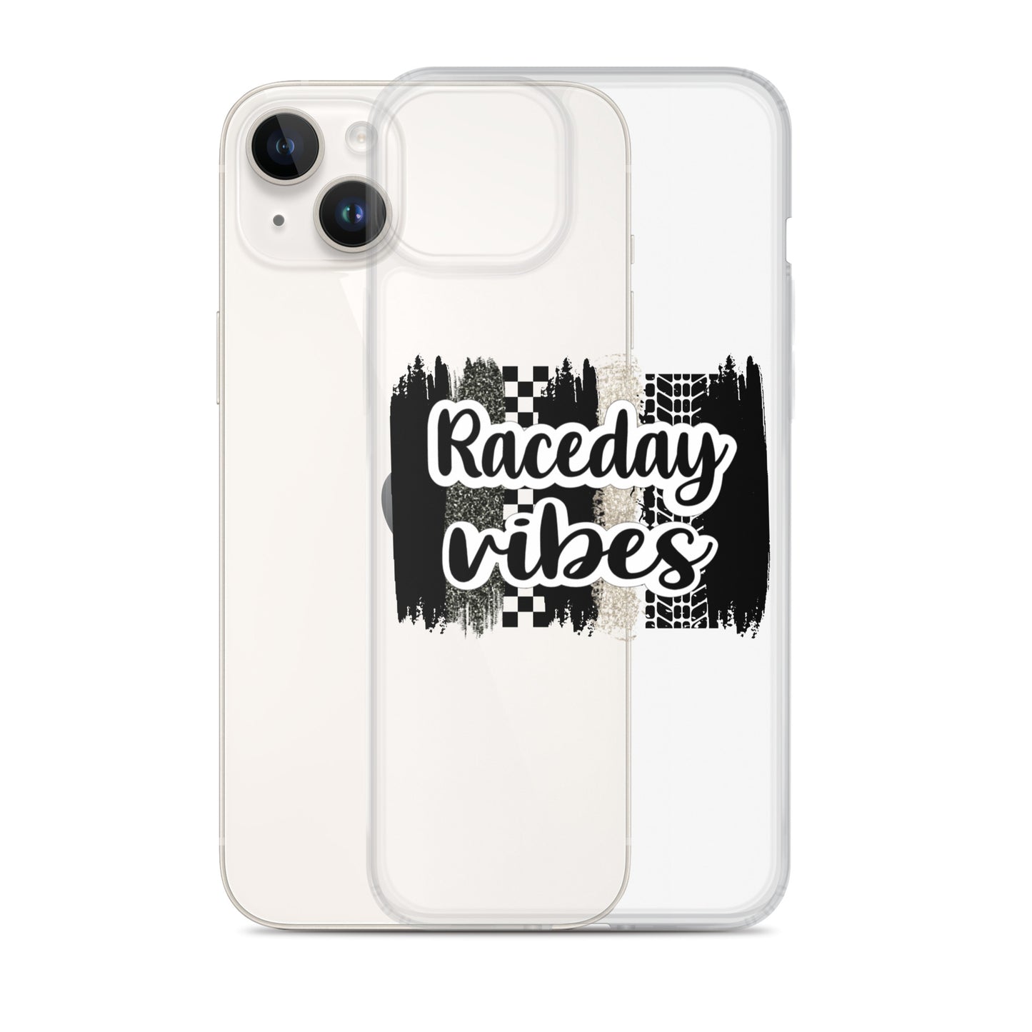 Race Day Vibes Clear Case for iPhone®