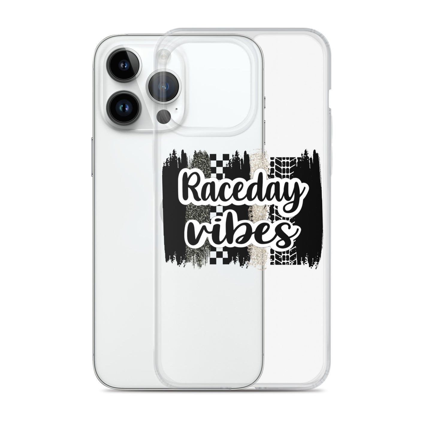 Race Day Vibes Clear Case for iPhone®