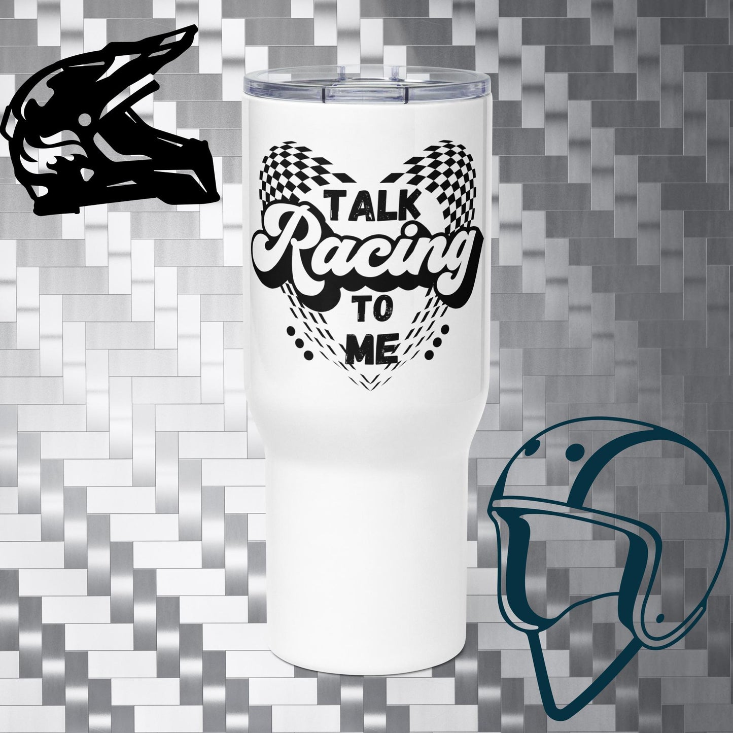 Talk Racing to me Travel mug with a handle