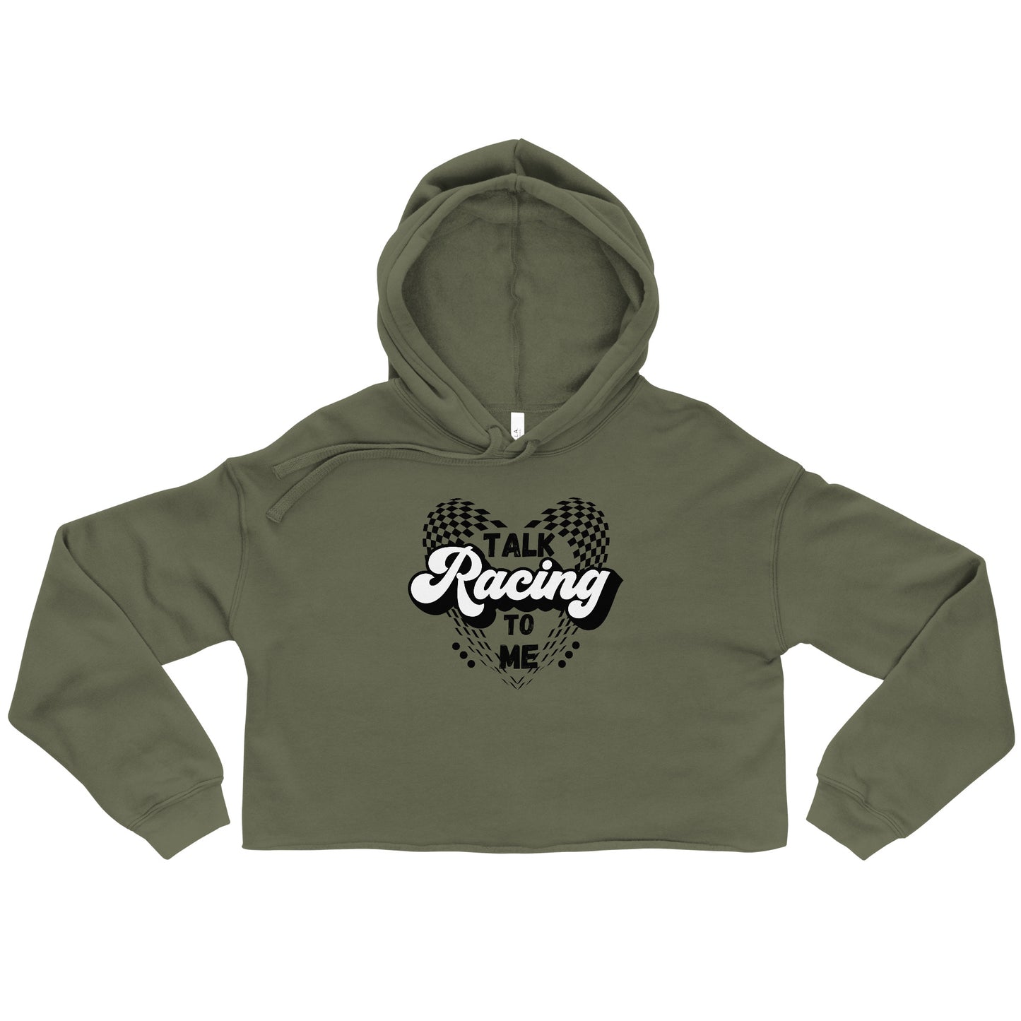 Talk Racing to me Crop Hoodie