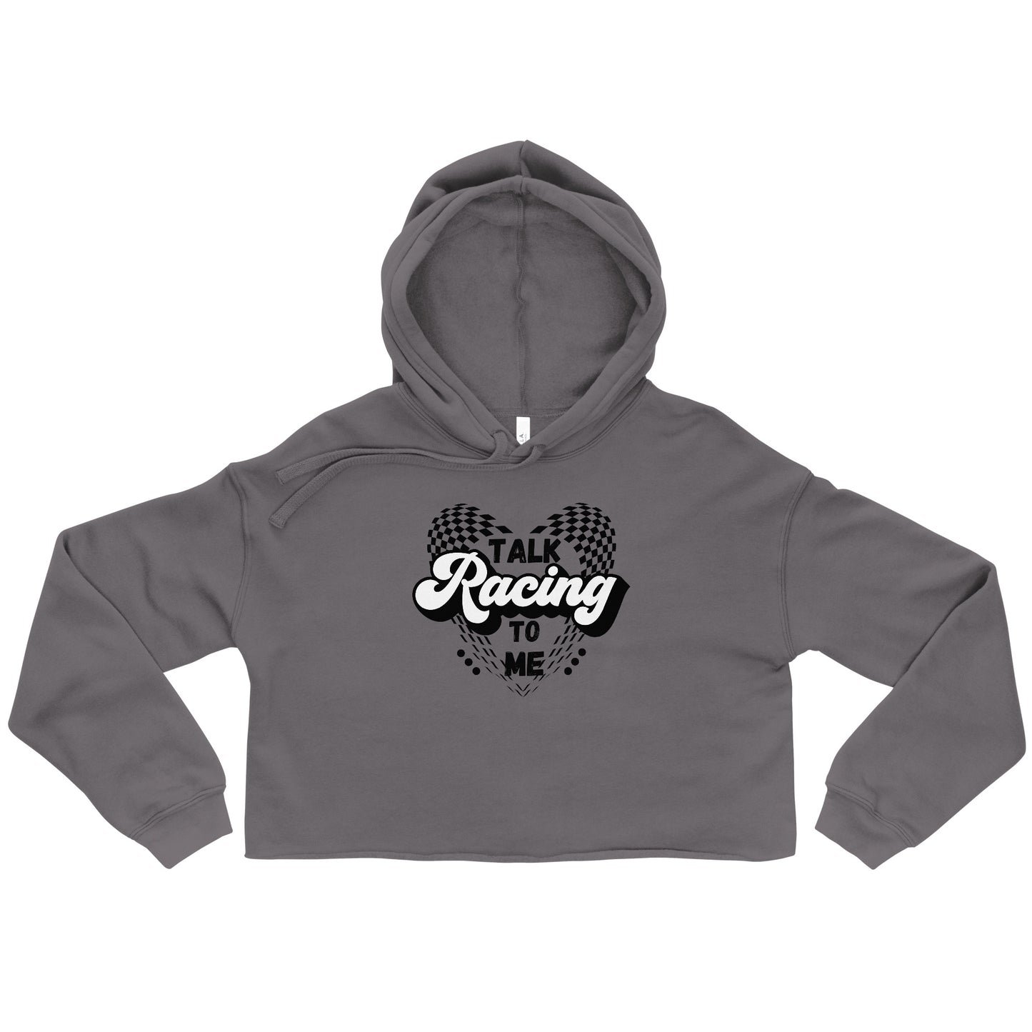 Talk Racing to me Crop Hoodie