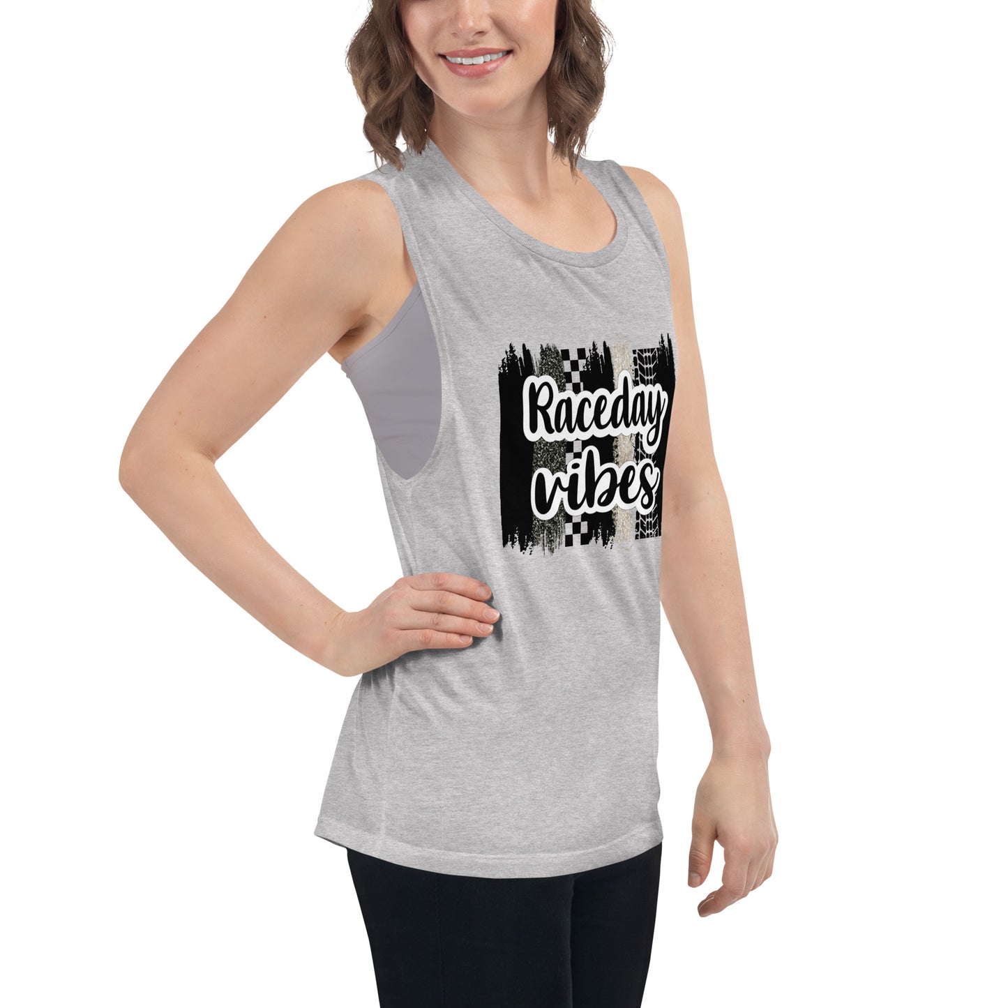Race Day Vibes Ladies’ Muscle Tank