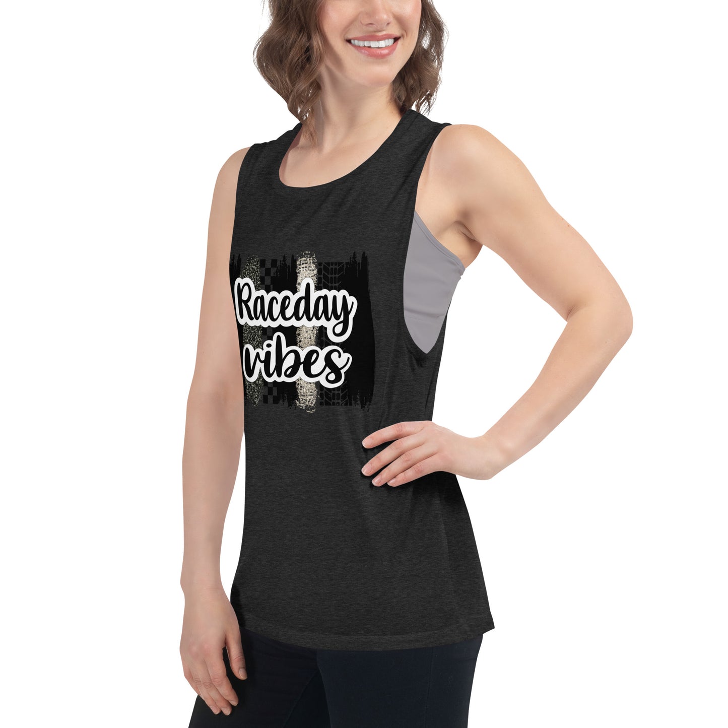 Race Day Vibes Ladies’ Muscle Tank