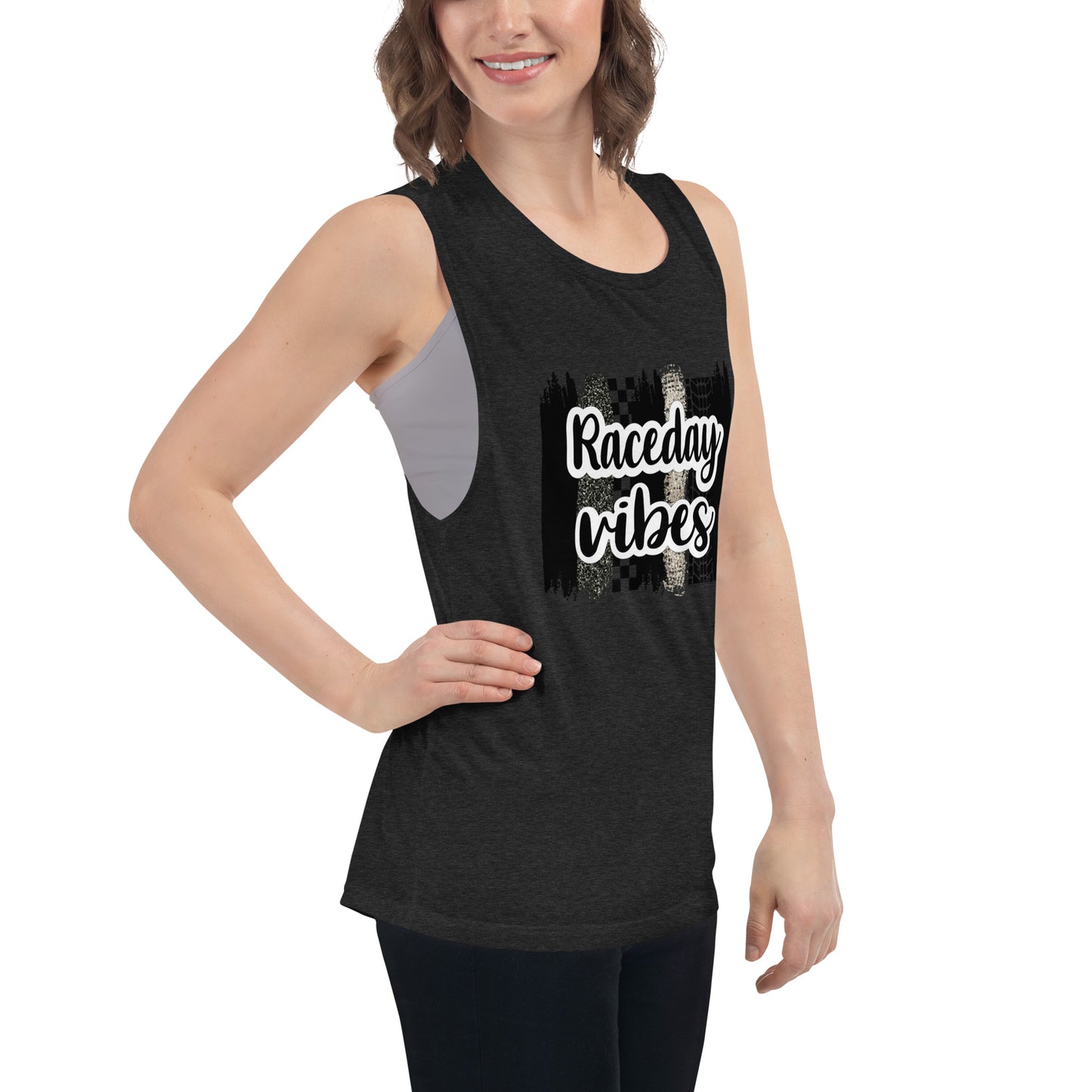 Race Day Vibes Ladies’ Muscle Tank