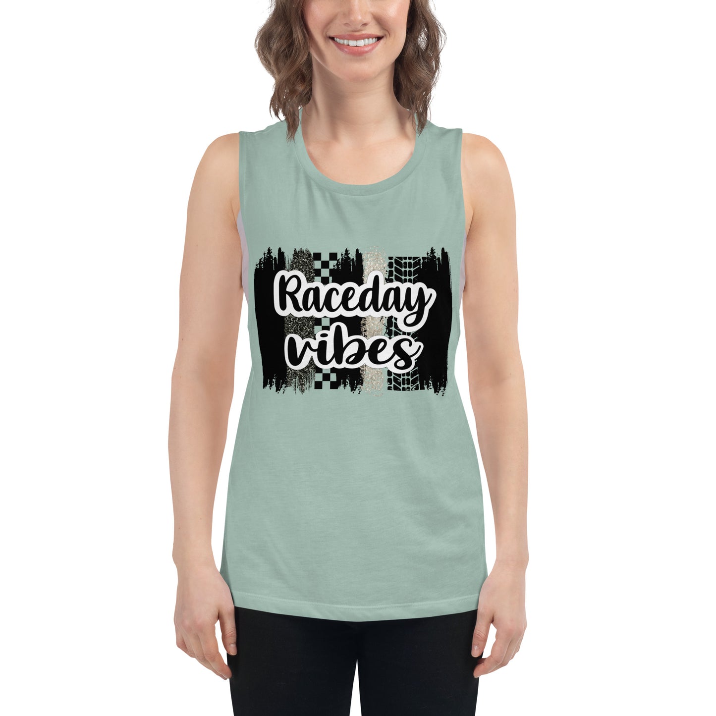 Race Day Vibes Ladies’ Muscle Tank
