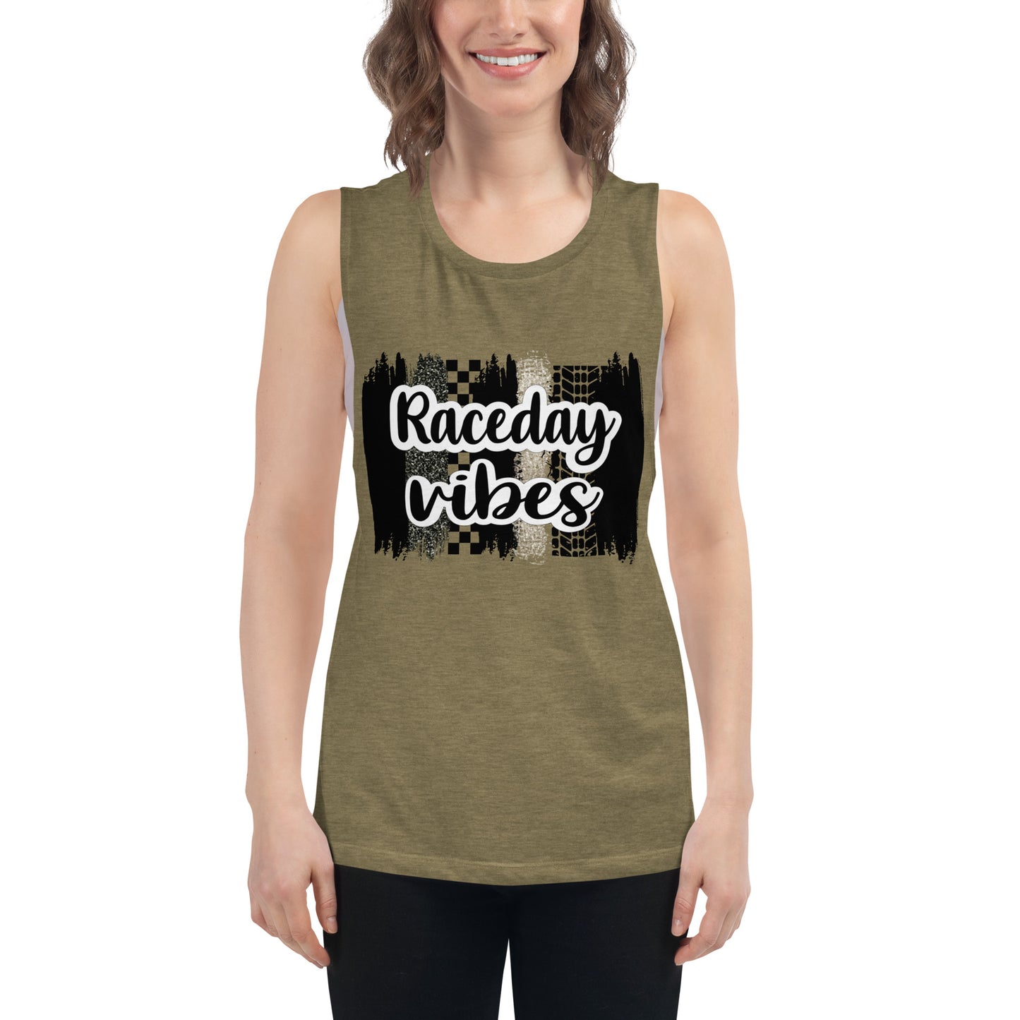 Race Day Vibes Ladies’ Muscle Tank