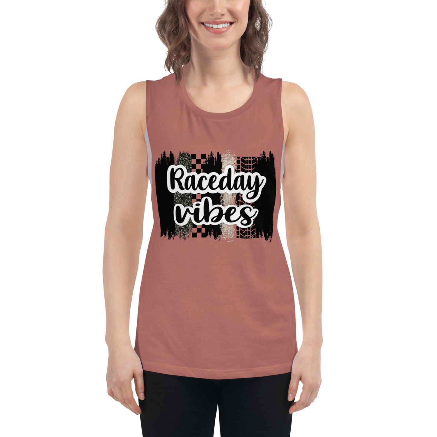 Race Day Vibes Ladies’ Muscle Tank