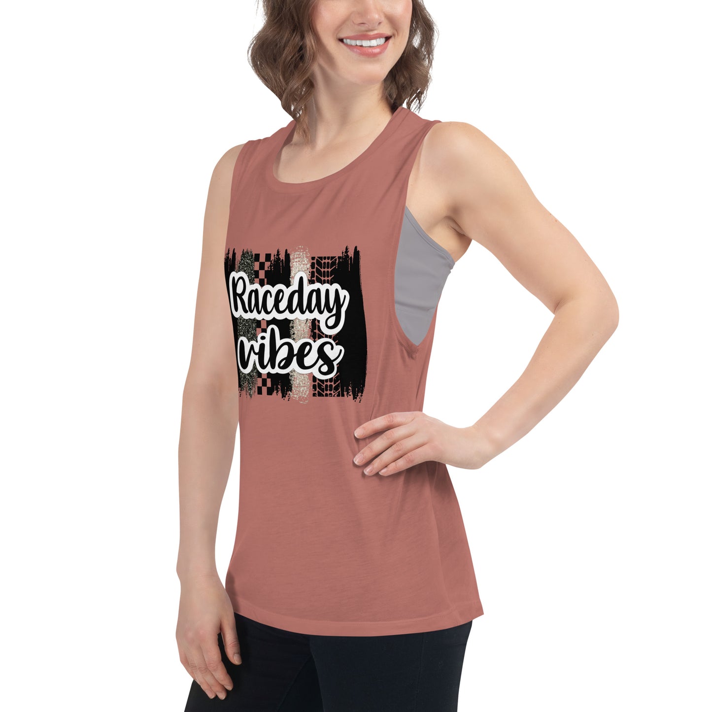 Race Day Vibes Ladies’ Muscle Tank