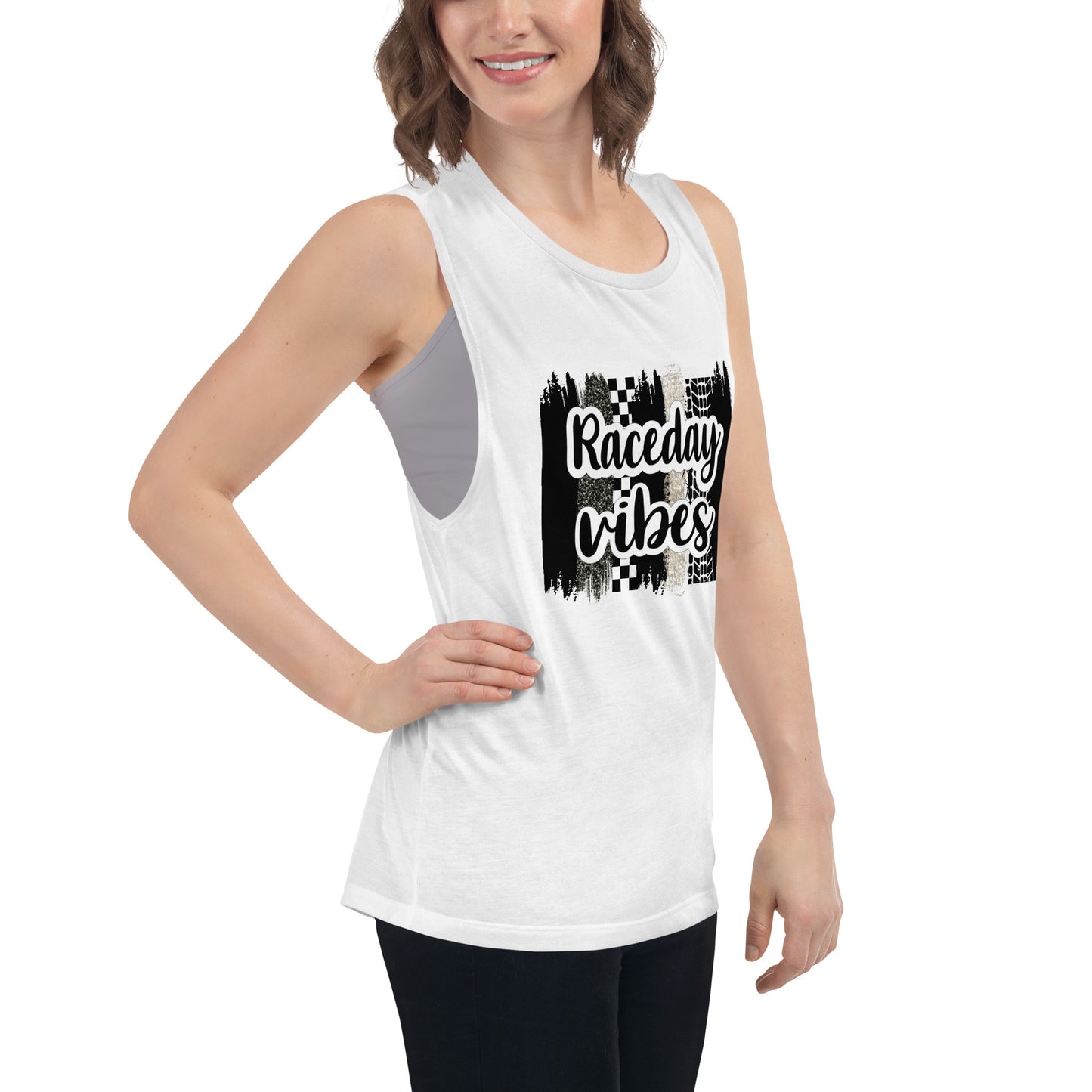 Race Day Vibes Ladies’ Muscle Tank