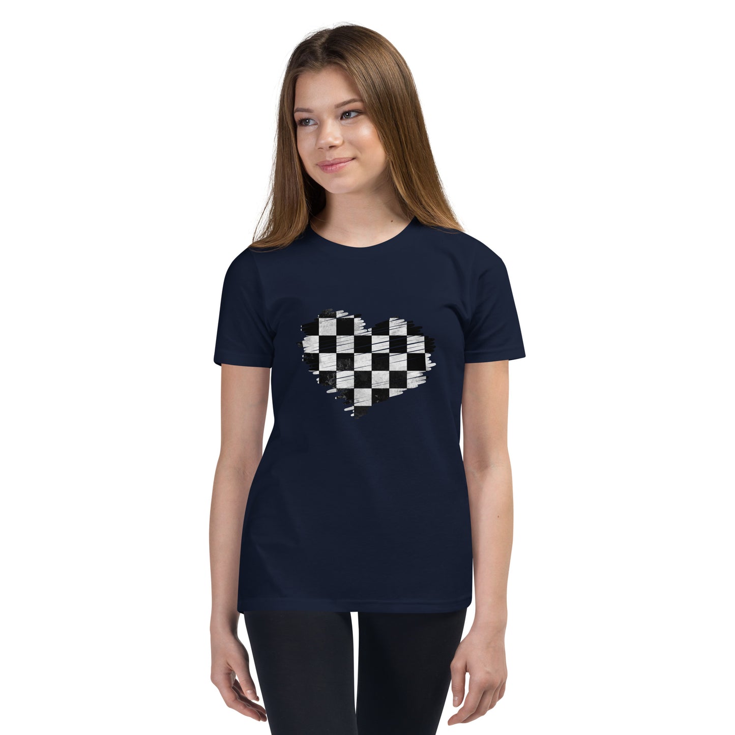 Checkered Heart Youth Short Sleeve T-Shirt